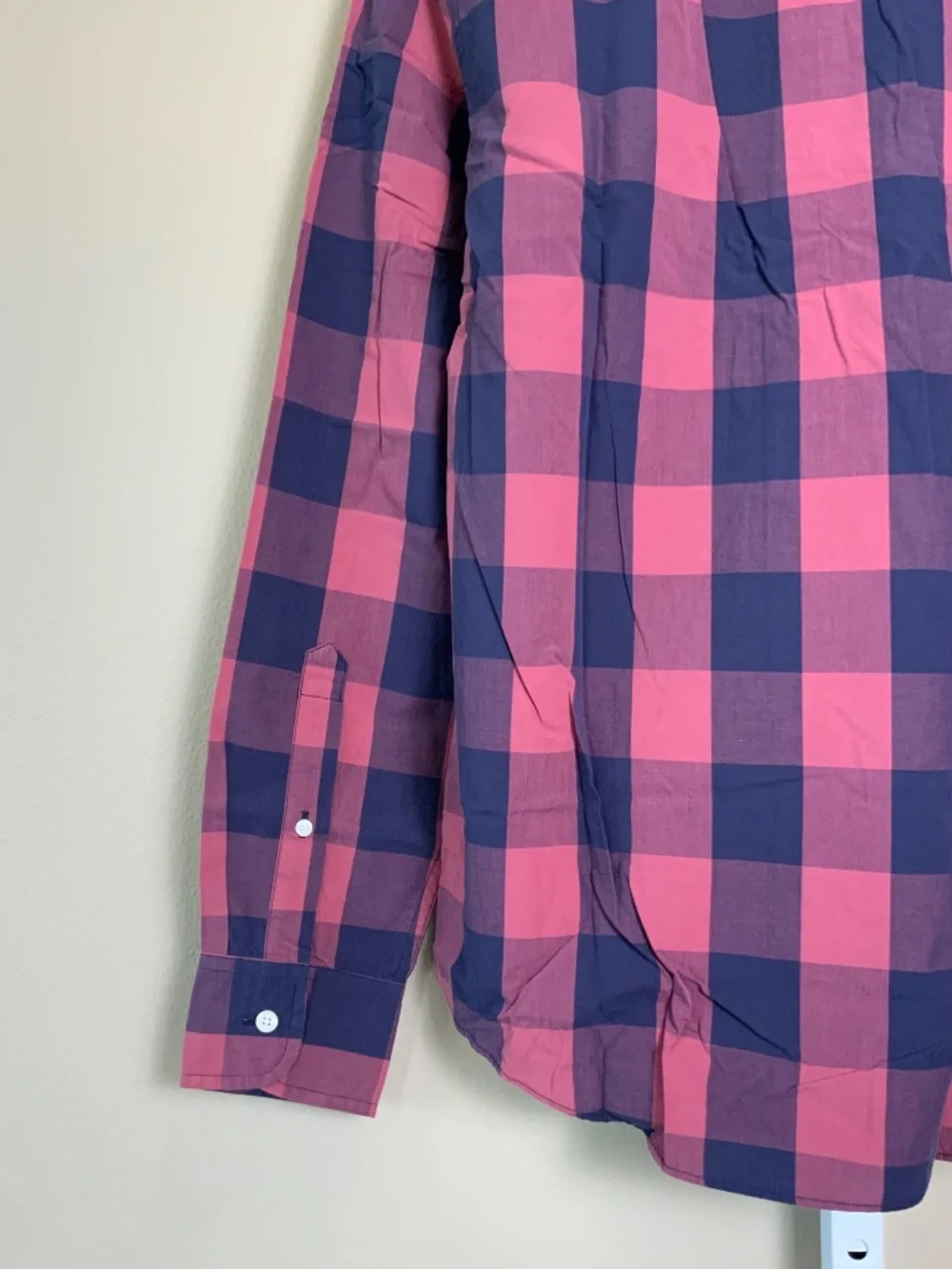J. Crew Factory Gingham Buffalo Check Slim Washed Button Down Oxford Shirt